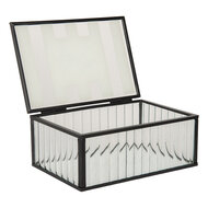 Clayre & Eef | Decoratief Opbergdoosje Transparant 15x10x6 cm | 6Y5950