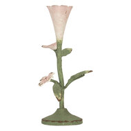 Clayre & Eef | Kandelaar Groen Roze 12x12x26 cm | 6Y5953