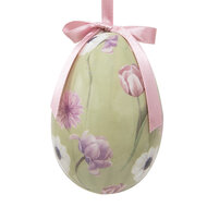 Clayre & Eef | Decoratie Hanger Ei (set 6) Meerkleurig ø 7x10 cm | 65907