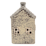 Clayre & Eef | Decoratie Huisje met LED Grijs Groen 6x6x11 cm | 6CE2274