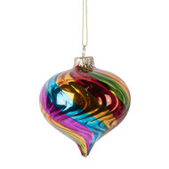 Clayre & Eef | Kerstbal Meerkleurig ø 8x8 cm | 6GL5133