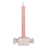 Clayre & Eef | Kandelaar Roze Blauw 14x5x5 cm | 6PR5778P