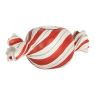 Clayre & Eef | Kandelaar Rood Wit 14x7x6 cm | 6PR5778R
