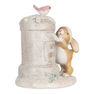 Clayre & Eef | Decoratie Konijn Beige Wit 11x8x11 cm | 6PR5879