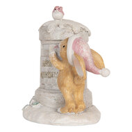 Clayre & Eef | Decoratie Konijn Beige Wit 11x8x11 cm | 6PR5879