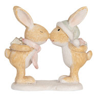 Clayre & Eef | Decoratie Konijnen Bruin Wit 10x5x10 cm | 6PR5882