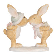 Clayre & Eef | Decoratie Konijnen Bruin Wit 10x5x10 cm | 6PR5882