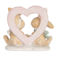 Clayre & Eef | Decoratie Konijnen Bruin Wit 11x6x9 cm | 6PR5883