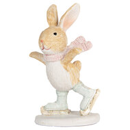 Clayre & Eef | Decoratie Konijn Bruin Wit 6x5x10 cm | 6PR5887