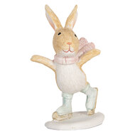 Clayre & Eef | Decoratie Konijn Bruin Wit 6x5x10 cm | 6PR5887