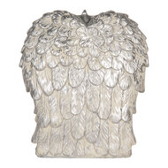 Clayre & Eef | Kerstdecoratie Kerstgroep Zilverkleurig Wit 12x6x13 cm | 6PR5896