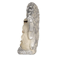 Clayre & Eef | Kerstdecoratie Kerstgroep Zilverkleurig Wit 12x6x13 cm | 6PR5896