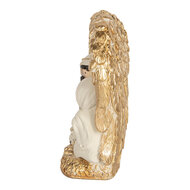 Clayre & Eef | Kerstdecoratie Kerstgroep Goudkleurig Wit 12x6x13 cm | 6PR5898