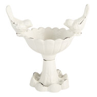 Clayre &amp; Eef   | Vogelbad Wit 14x10x15 cm | 6Y5741