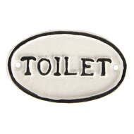 Clayre & Eef | Tekstbord Wit Zwart 10x1x6 cm | 6Y5768