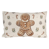 Clayre & Eef | Kussenhoes Beige Bruin 30x50 cm | CGM36