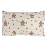 Clayre & Eef | Kussenhoes Beige Bruin 30x50 cm | CGM36