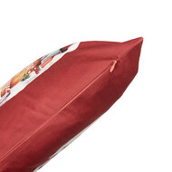Clayre & Eef | Kussenhoes Rood Bruin 45x45 cm | KT021.429