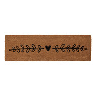 Clayre & Eef | Deurmat Binnen Bruin Zwart 75x22x2 cm | MC277