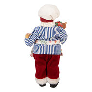 Clayre & Eef | Kerstdecoratie Kerstman Rood Wit 15x10x26 cm | 66359
