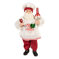 Clayre & Eef | Kerstdecoratie Kerstman Rood Wit 15x10x27 cm | 66361