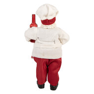 Clayre & Eef | Kerstdecoratie Kerstman Rood Wit 15x10x27 cm | 66361