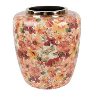 Clayre &amp; Eef   | Decoratie Vaas Beige Oranje &oslash; 33x36 cm | 66378