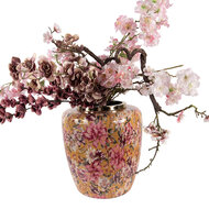 Clayre & Eef | Decoratie Vaas Geel Roze ø 33x36 cm | 66379
