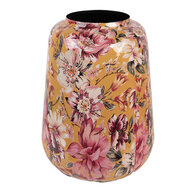 Clayre & Eef | Decoratie Vaas Geel Roze ø 27x34 cm | 66383