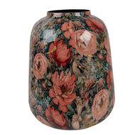 Clayre & Eef | Decoratie Vaas Roze Groen ø 21x25 cm | 66384