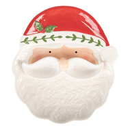 Clayre &amp; Eef   | Serveerschaal Wit Rood 29x26x5 cm | 6CE2365