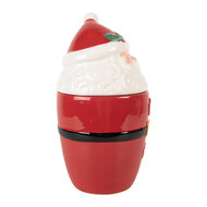 Clayre & Eef | Mok met deksel en lepel Rood Wit 13x9x17 cm / 300 ml | 6CEMU0218