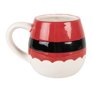 Clayre & Eef | Mok Rood Wit 15x12x17 cm / 400 ml / 500 ml | 6CEMU0223