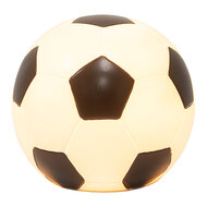Clayre & Eef | Nachtlampje Voetbal LED Wit Zwart ø 14x12 cm | 6LMP806