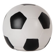 Clayre & Eef | Nachtlampje Voetbal LED Wit Zwart ø 14x12 cm | 6LMP806