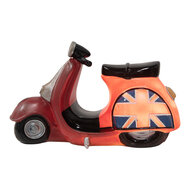 Clayre & Eef | Nachtlampje Scooter LED Rood Blauw 27x10x16 cm | 6LMP808