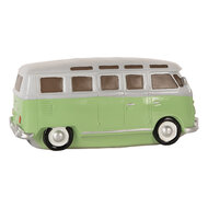 Clayre &amp; Eef   | Nachtlampje Autobus LED Groen Wit 24x10x11 cm | 6LMP812