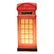 Clayre &amp; Eef   | Nachtlampje Telefooncel LED Rood Bruin 10x10x23 cm | 6LMP813