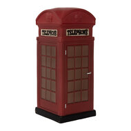Clayre &amp; Eef   | Nachtlampje Telefooncel LED Rood Bruin 10x10x23 cm | 6LMP813