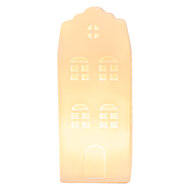 Clayre & Eef | Nachtlampje Huisje LED Wit 9x9x21 cm | 6LMP816