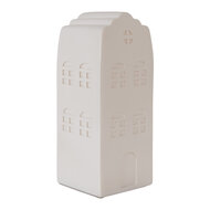 Clayre & Eef | Nachtlampje Huisje LED Wit 9x9x21 cm | 6LMP816