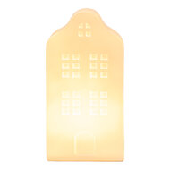 Clayre & Eef | Nachtlampje Huisje LED Wit 8x9x17 cm | 6LMP818