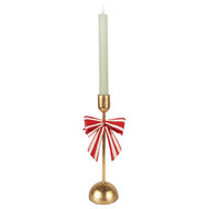 Clayre & Eef | Kandelaar Goudkleurig Rood 11x9x28 cm | 6Y5941