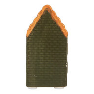 Clayre &amp; Eef   | Decoratie Huisje met LED Groen Oranje 4x4x8 cm | 6CE2300