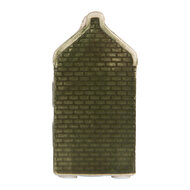 Clayre &amp; Eef   | Decoratie Huisje met LED Groen Beige 4x4x8 cm | 6CE2303