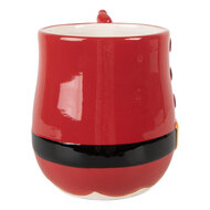 Clayre & Eef | Mok Rood Zwart 13x9x11 cm / 400 ml | 6CEMU0219
