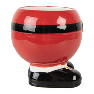 Clayre & Eef | Mok Rood Zwart 14x11x11 cm / 400 ml | 6CEMU0225