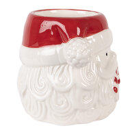 Clayre & Eef | Mok Wit Rood 15x11x11 cm / 500 ml | 6CEMU0227