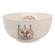 Clayre & Eef | Soepkom Beige Bruin ø 14x7 cm / 500 ml | GTWBO