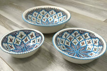 Salade set 3 delig Turquoise blue fine | TB.SK.3D | Dishes & Deco